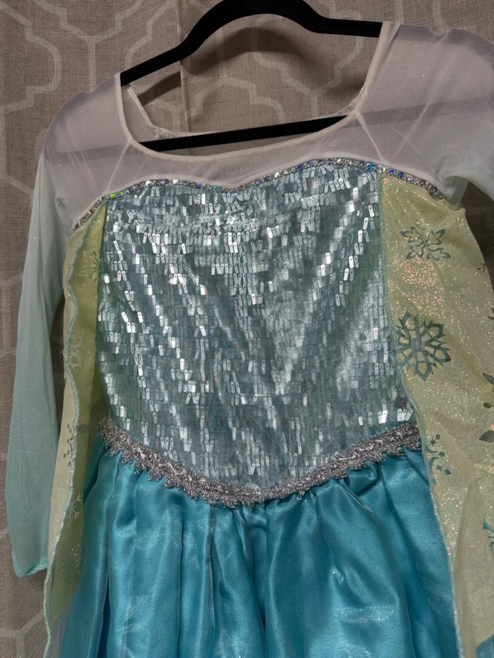 Disney store Elsa frozen Blue Sequin Snow Princess Costume Dress size 10 - Picture 2 of 7